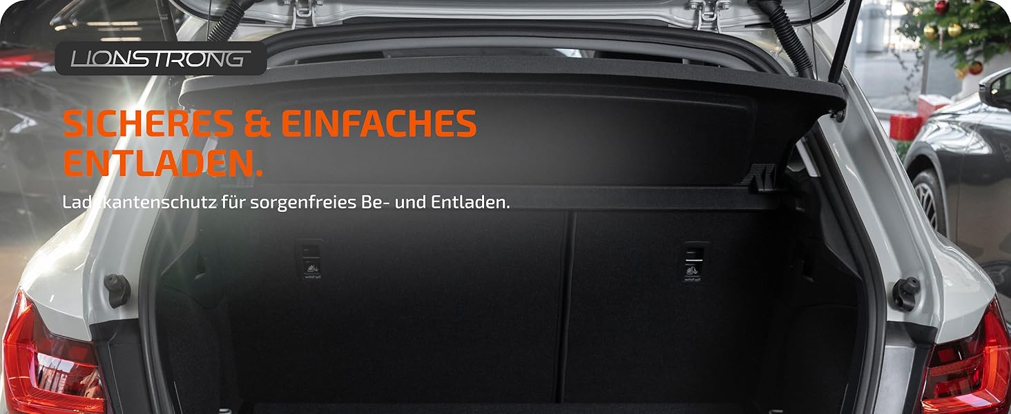 Захист для вантажного відсіку LIONSTRONG® – універсальний килимок для багажника авто [з підкладкою & водонепроникний] – для собак, SUV, легкових авто – захист від подряпин та ковзання (100x73 см)