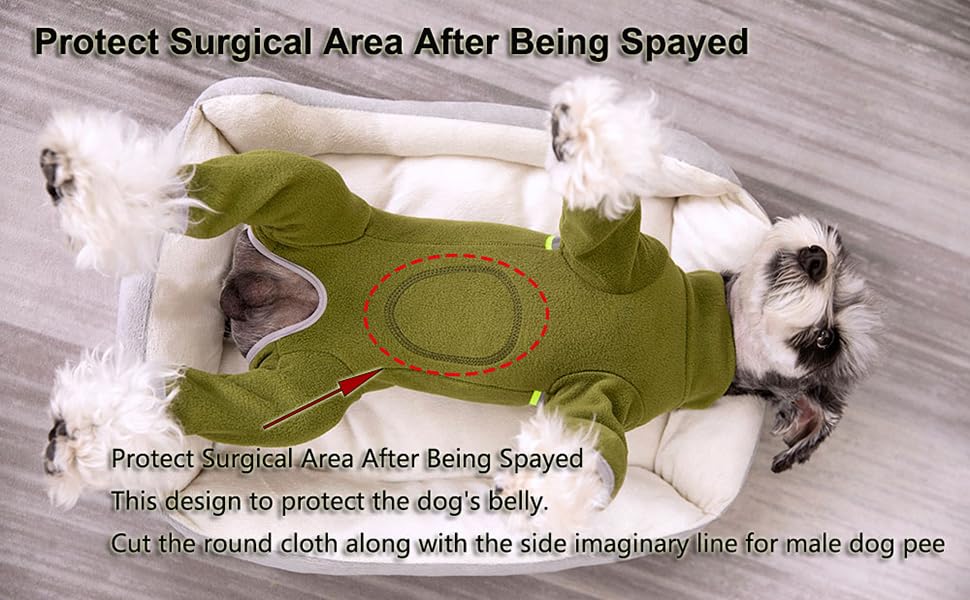 Зимовий одяг для маленьких собак: теплий зимовий пуховик, м'який фліс з світловідбиваючим блискавкою, комбінезон для цуценят, піжама для домашніх тварин, костюм, одяг (оливковий, розмір M)