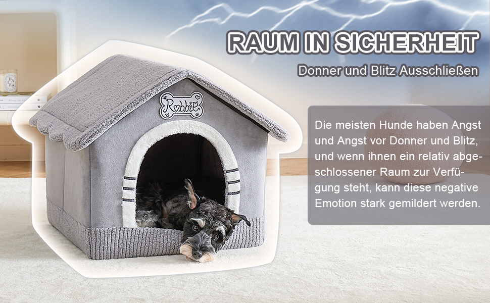 Будинок для собак Jiupety, XL, 51x46x46 см, сірий - затишний лежак для собак вагою 7-14 кг, підходить для дому