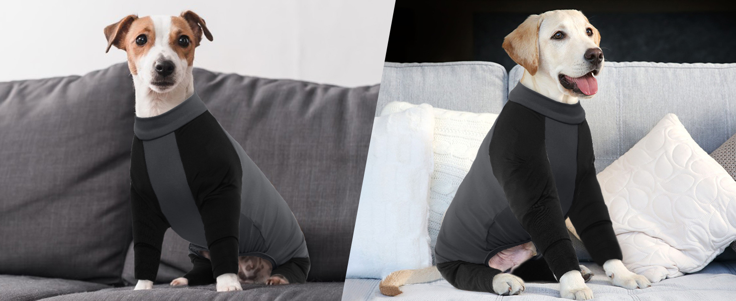 Комбінезон для собак, теплий, вітронепроникний, для маленьких, середніх та великих порід (L, сірий)