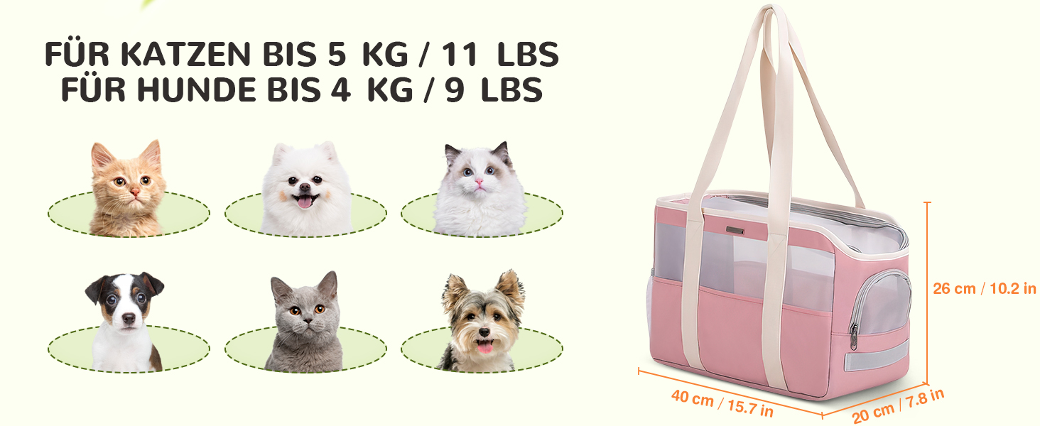 М'яка переноска для собак та котів ALLSOPETS, складана, дихаюча, з поводком, легка, для подорожей, до ветеринара, на вулицю (небесно-блакитний)