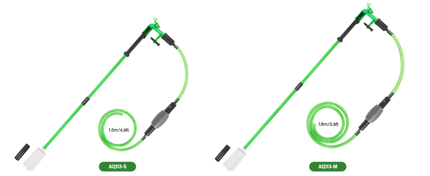Сифон для акваріума AQQA: очищувач ґрунту, 3-в-1, до 60 см