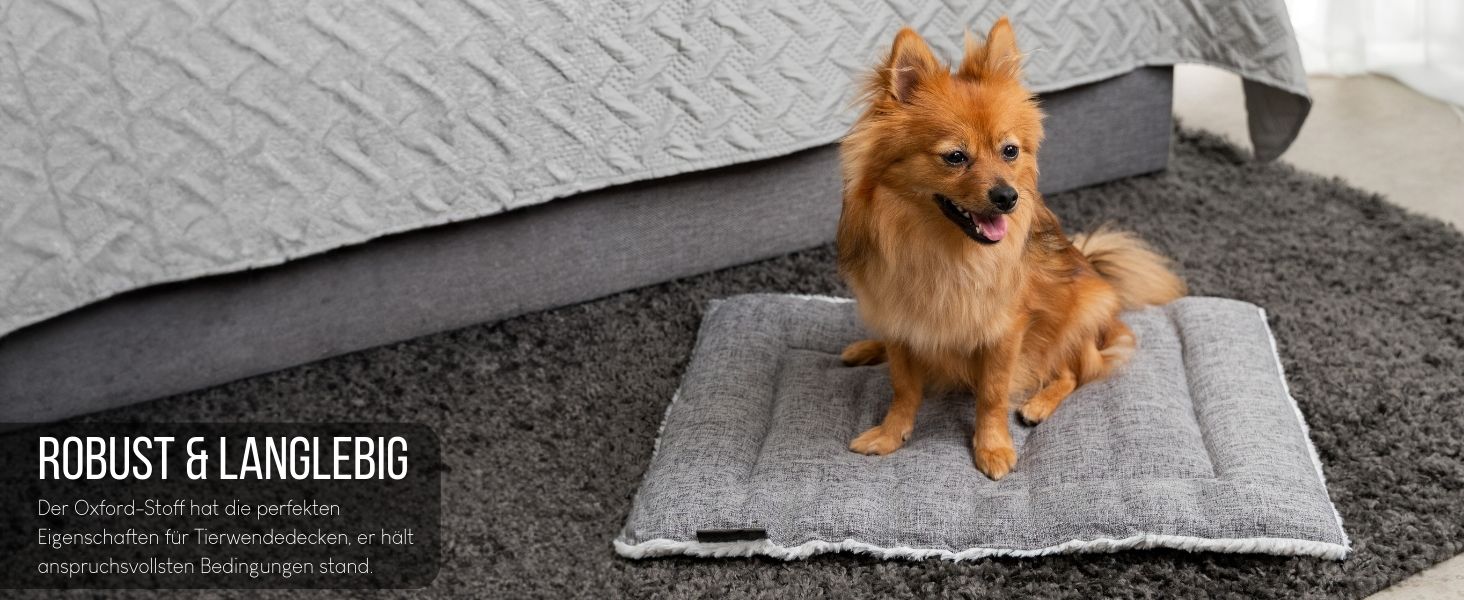 Килимок-підстилка для собак та котів Lionto, теплий, з підкладкою, 75x55 см, сірий. Миючий, з м'якою та зносостійкою стороною, для захисту від холоду.