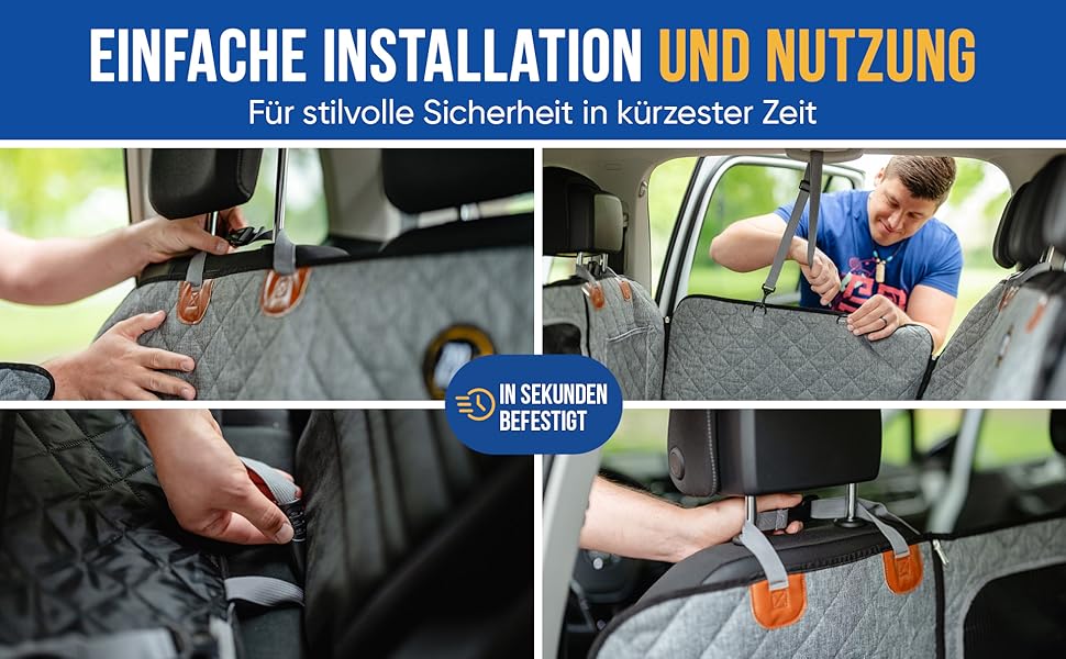 Захист для автокрісла собаки: водовідштовхувальний, стійкий до подряпин з боковим захистом | Преміум захист сидіння авто | Універсальний чохол на сидіння для собак в авто та SUV