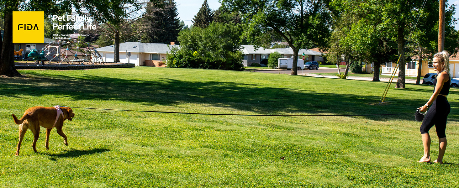 Рулетка для собак Fida 8м, чорна, до 50 кг, 2025