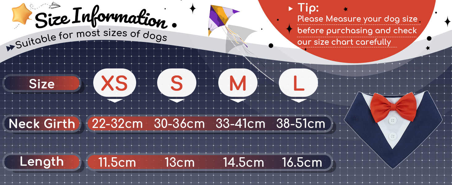 Нашийник для собак Kuoser: святковий бандана, краватка для великих собак, сірий, розмір L