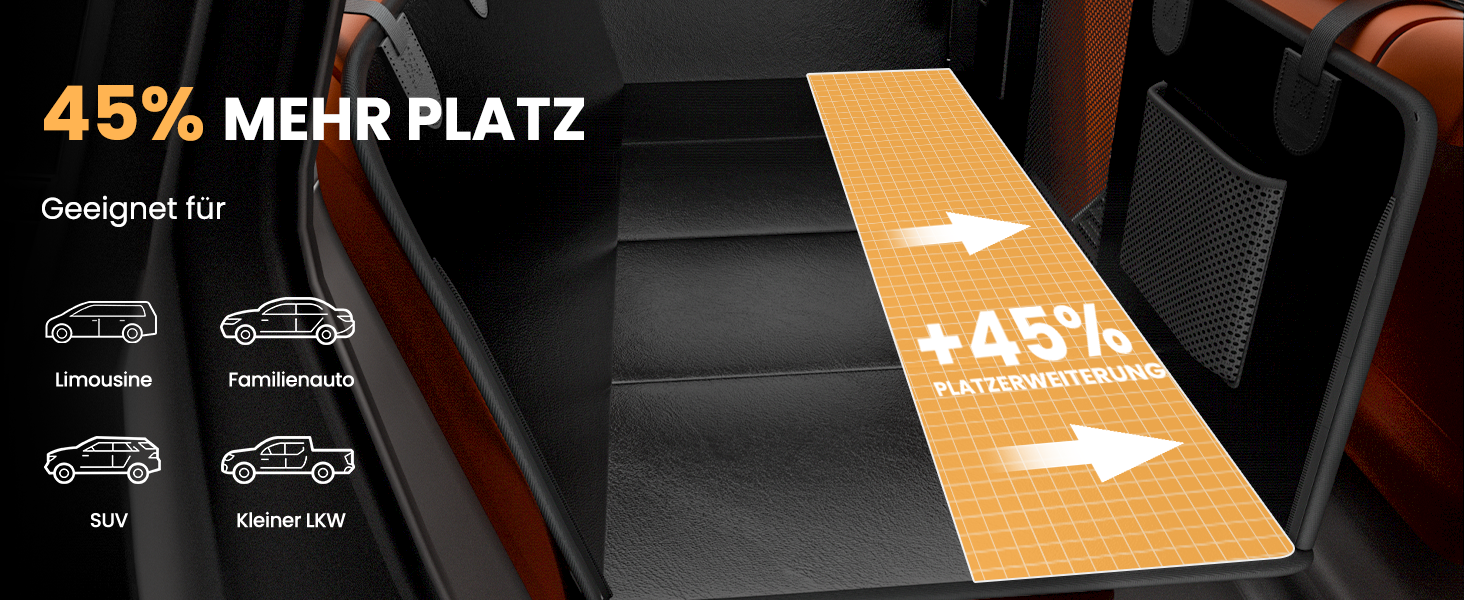 Захист для заднього сидіння автомобіля HiPetpy: водовідштовхувальна підстилка для собак з PU-шкіри, міцна (204 кг), антиковзаюча, для SUV, універсал, чорна