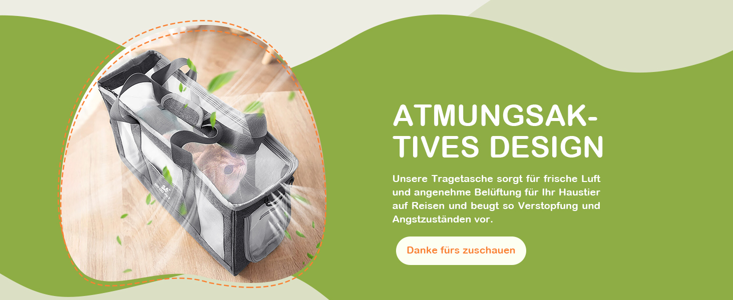 Переноска для кота та собаки ALLSOPETS: складана, дихаюча, з міцним килимком. Ідеальна для маленьких собак та котів, подорожей, кемпінгу та прогулянок. Сіра.