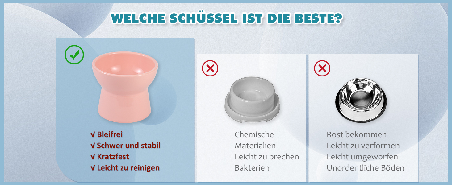 Підвищена годівниця для котів, керамічна - миска для води та їжі, антиблювотний дизайн, 550 мл, білий колір