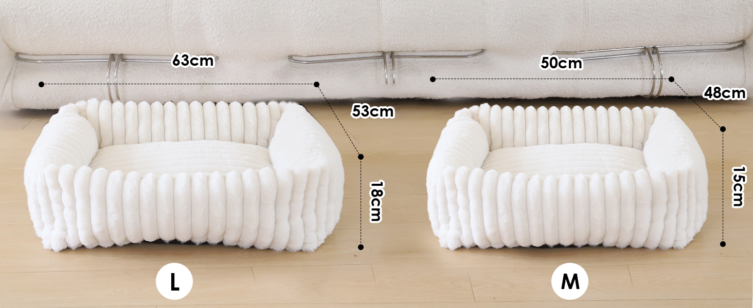 Килимок для котів XIAPIA з м'якою тканиною, 50x48x15 см. Ортопедичний лежак для котів та маленьких собак, білий.