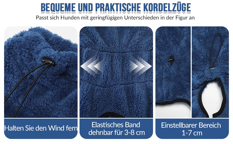 Теплий зимовий костюм для собак SlowTon: флісовий комбінезон-одяг для маленьких та середніх собак, XXXL, блакитний