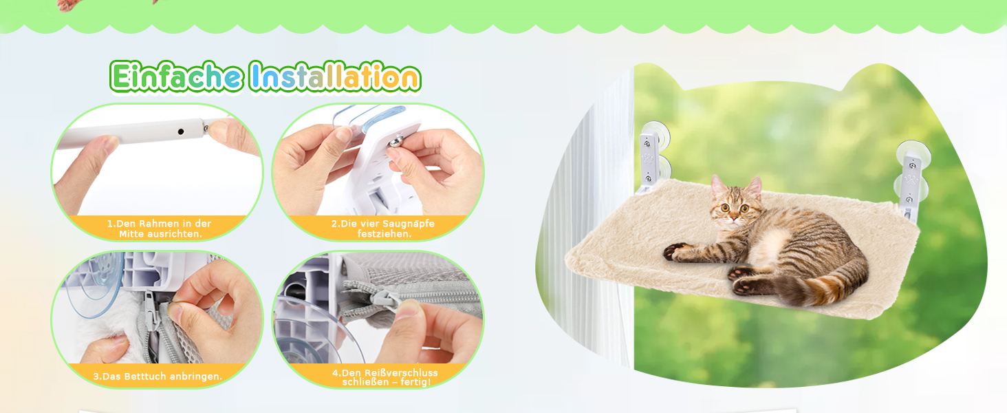 Лежанка для котів Casgee на вікно 60x30 см, гамак для котів з міцними присосками, лежанка для котів на вікно, складане котяче ліжко на вікно, лежанка для котів на підвіконня до 20 кг, гамак для котів на вікно, бежевий котячий лежак XL бежевий