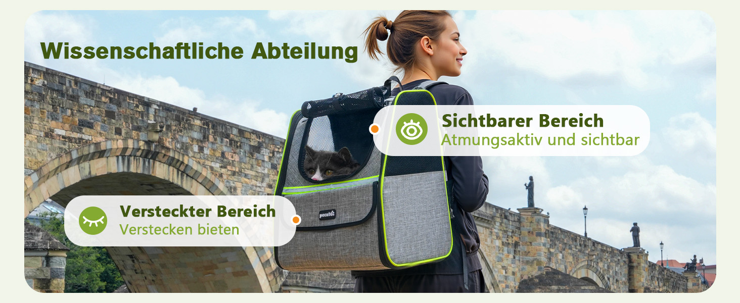 Плед-рюкзак для кота Pecute з сіткою, переноска для тварин, рюкзак для вигулу собак до 6 кг (сірий, розширюваний)