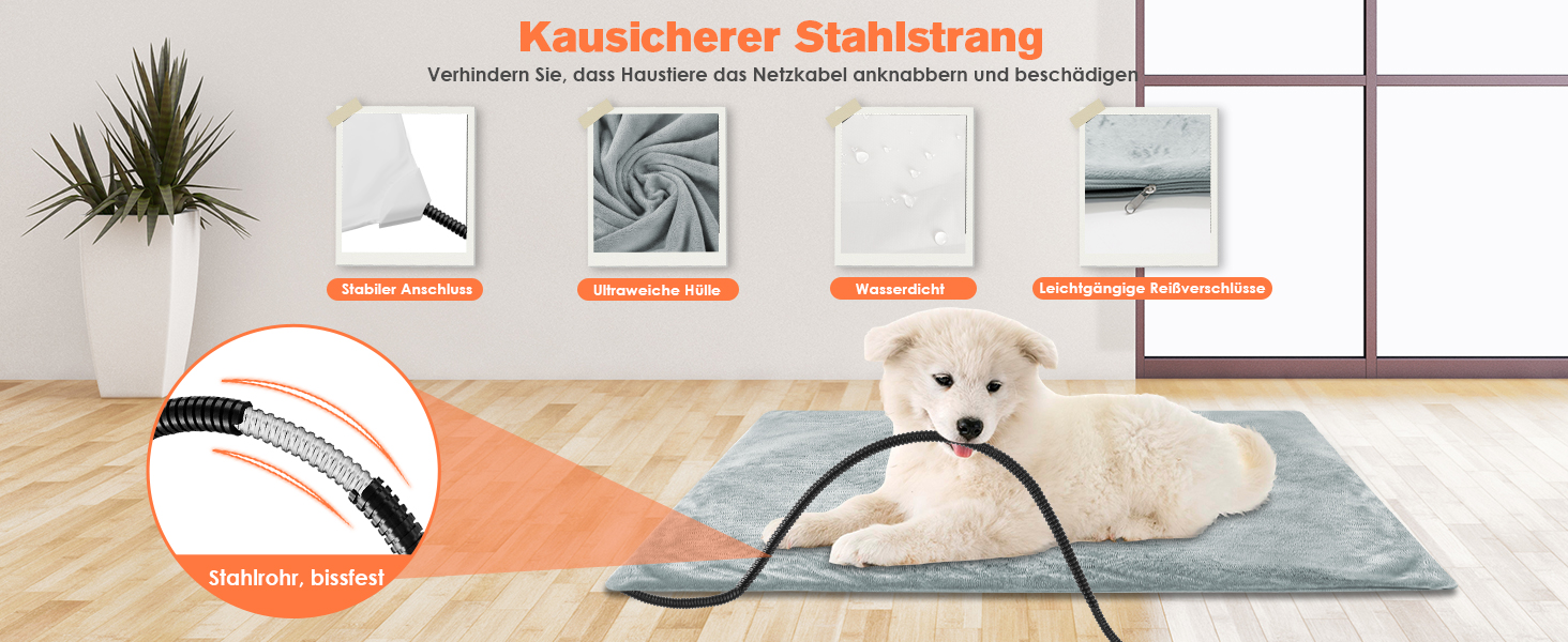 Електричний килимок для обігріву домашніх тварин (котів та собак), регульований, з таймером та температурою 30-55°C, M-45*45cm