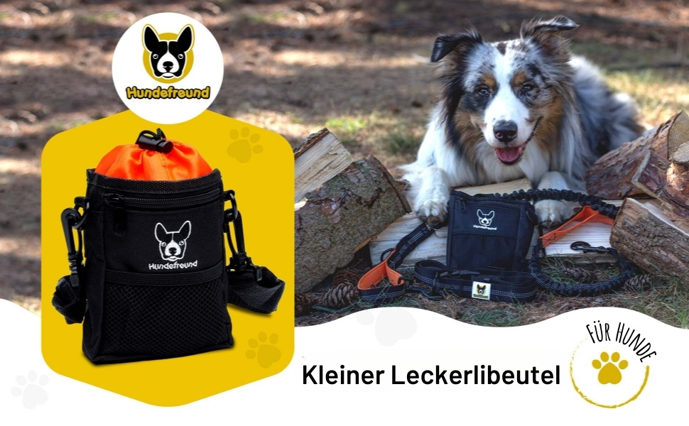 Сумка для ласощів для собак Hundefreund | Зручна сумка для тренувань з 4 відділеннями (14 x 11 x 4 см)