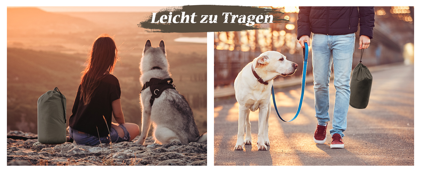 UNIKOME Лежанка для собак на винос: неслизька, антистатична, довговічна. Підходить для середніх та маленьких собак. Лежанка для подорожей, для дому та на вулицю (Коричневий+Сірий, 110*68 см)