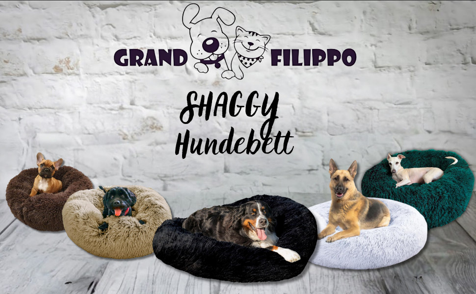 Ліжко для собак Grand Filippo Fluffy, 65 см, кругле, зелений, знімний чохол, машинне прання, ручна робота, м'яке, також для котів