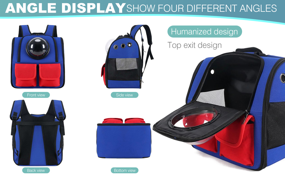 Рюкзак для кота PETCUTE, чорний, з висувною матрацом, для маленьких котів та собак, дихаючий, складаний, Oxford-Tuch