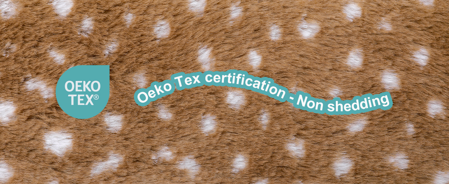 Водонепроникний коврик для тварин, штучне хутро, 75x100 см, коричневий, з принтом оленя