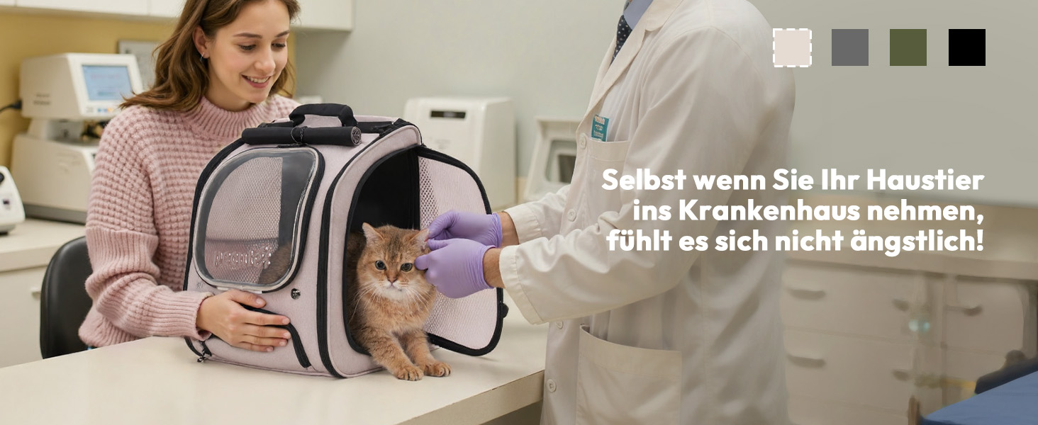 Рюкзак для кота Pecute з сіткою, дихаючий рюкзак-переноска для собак і котів, сірий (42*32*26 см)