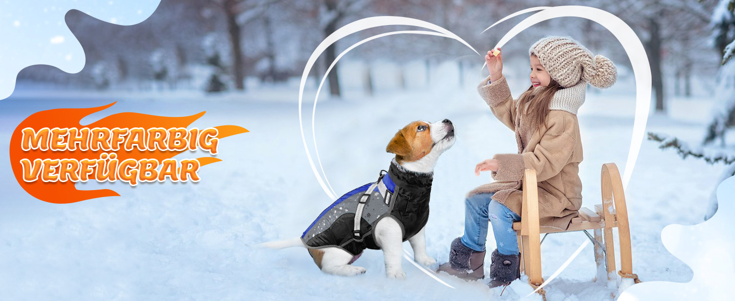 Зимовий теплий одяг для собак: водонепроникна флісова куртка з кріпленням для повідка. Підходить для собак маленьких, середніх та великих порід (XS, Синій)