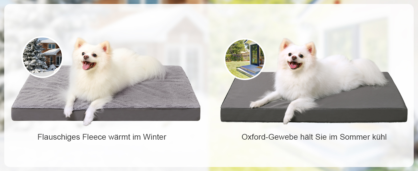 Ортопедичне ліжко для собак середнього розміру, 90x57 см, знімний чохол, двостороннє, темно-сіре