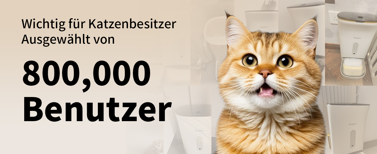 Автоматичний годівниця для котів SAWPAWS з камерою, 4.3L, WiFi, нічне бачення