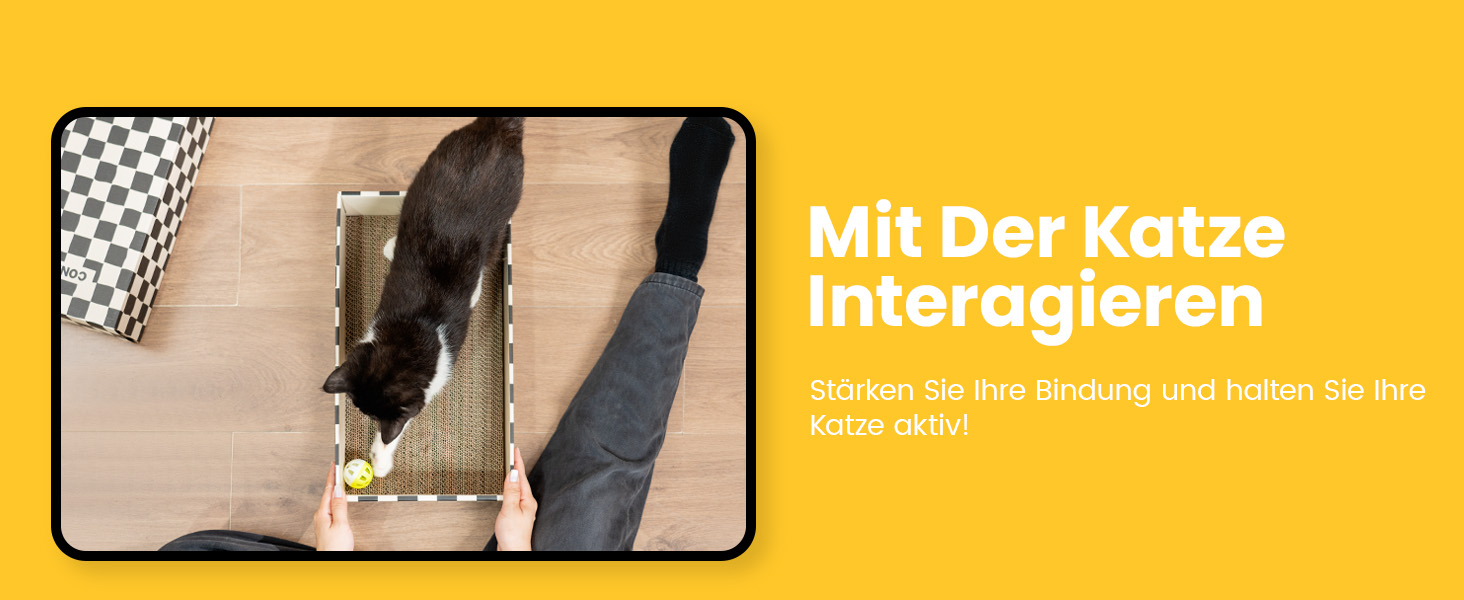 5-Piece Cat Scratch Box Set from Conlun: Large, Double-Sided Design, Interactive Openings, Durable Scratch Pad, Furniture Protector (White)