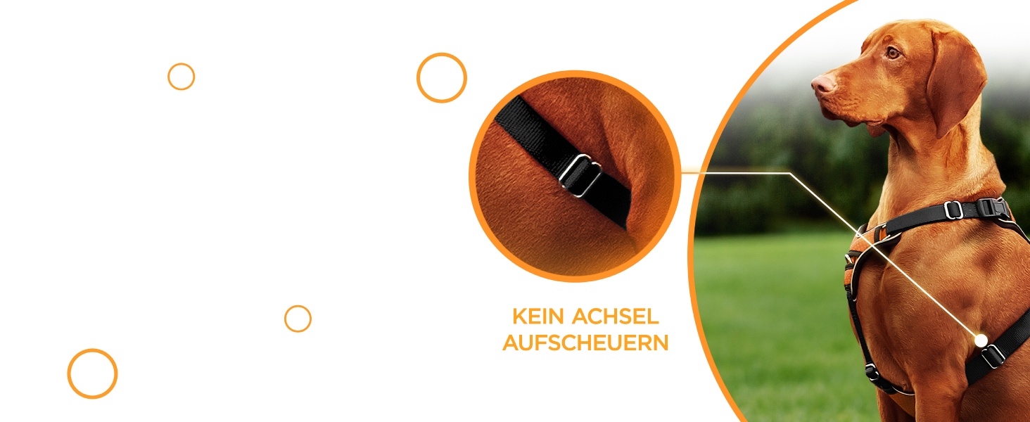 Шлейка для собак - світловідбиваюча, з м'якою підкладкою, для собак різних розмірів, помаранчевого кольору