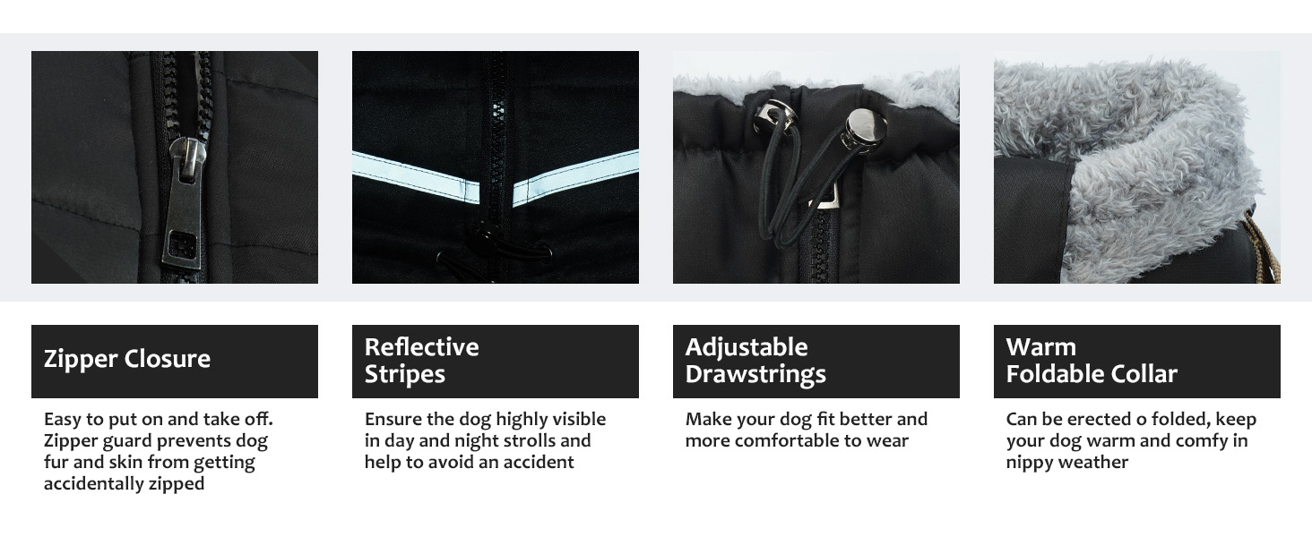 Зимовий теплий одяг для собак S, куртка для маленьких собак, теплий костюм для чихуахуа та бульдога (чорний, S)