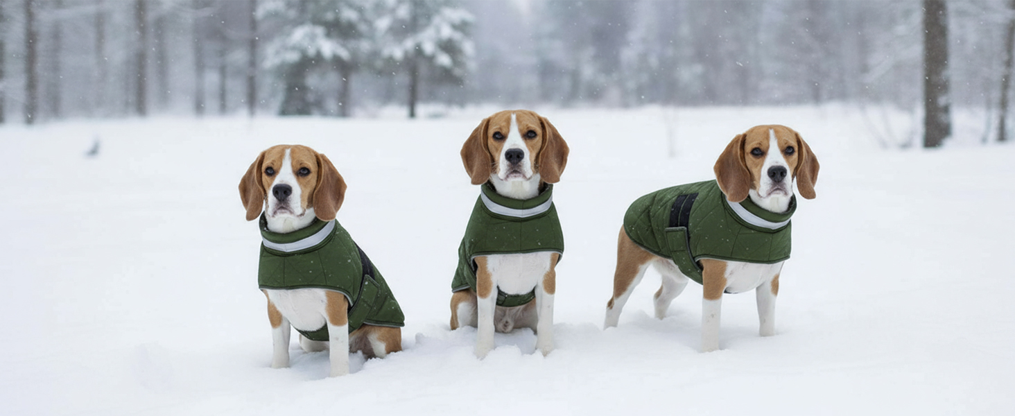 Зимовий теплий одяг для собак середнього розміру, водонепроникний флісовий одяг, куртка для собак з отвором для шлейки, відбиваючий зимовий одяг, в клітинку, зелений, розмір M