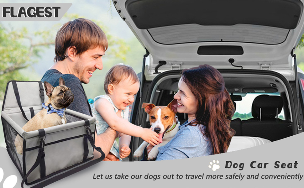 Автомобільний лежак для собак, міцний, з оксфордської тканини, дихаючий, з можливістю прання, складаний, сірий, 40x32x24 см