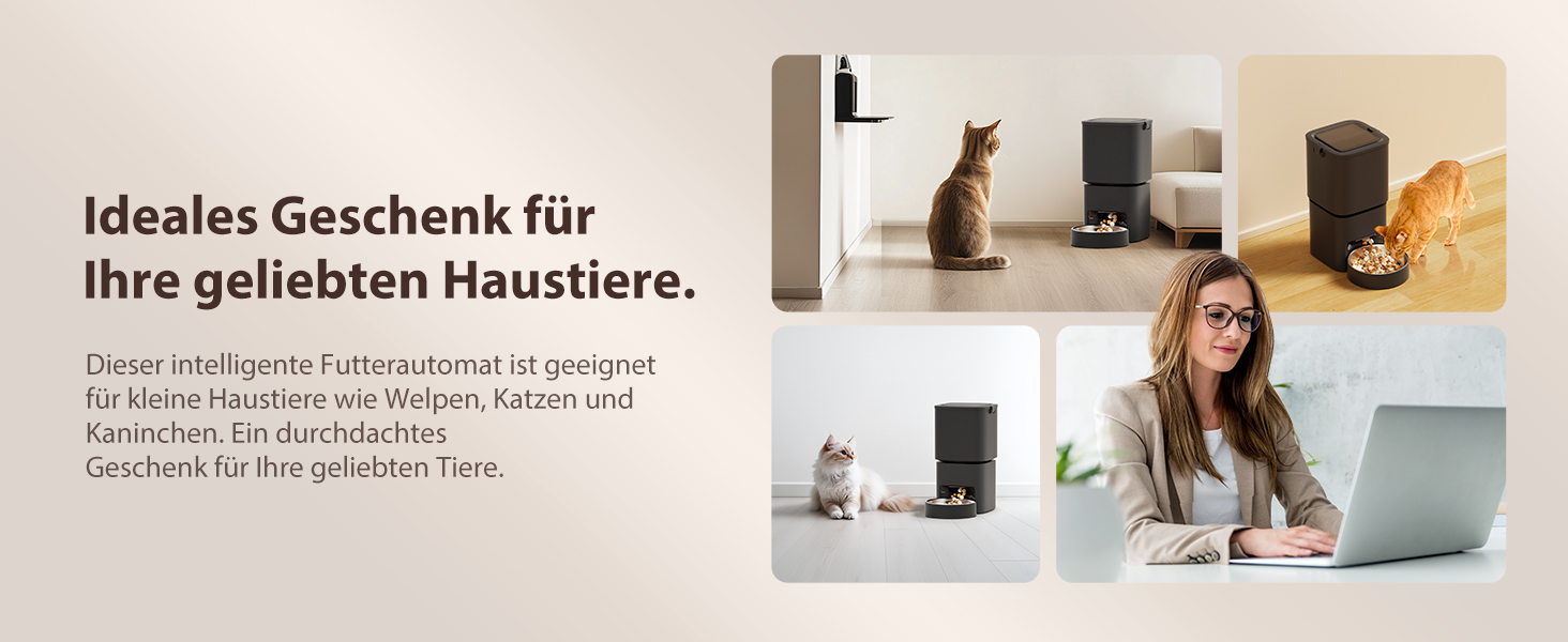 Автомат для годування котів та собак, 5л, чорний. Інтелектуальний диспенсер з програмуванням до 10 прийомів їжі на день