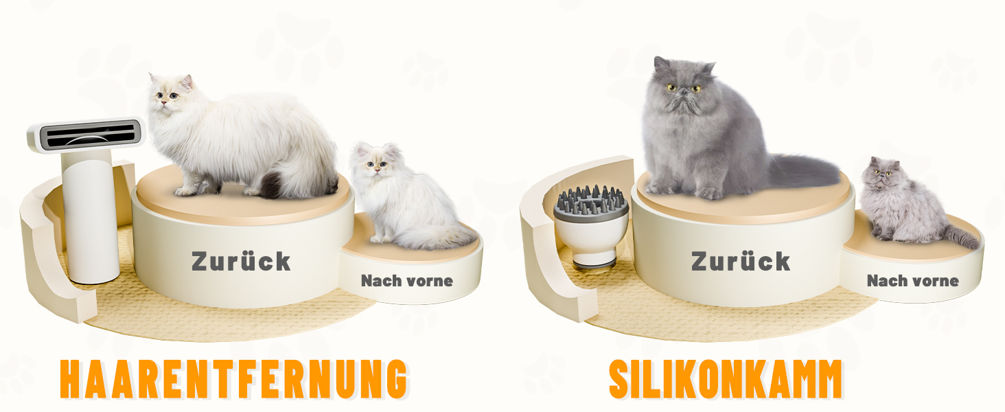 Пылесос для собак и кошек с щеткой, 16000 Па, тихий, удаляет 99.99% шерсти, набор из 6 инструментов для ухода, контейнер 1.5л