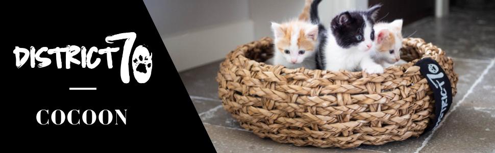 Ліжко для домашніх тварин District 70 Cocoon - для собак та котів, коричневе, розмір M (60 x 60 x 20 см)