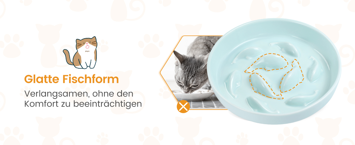 Миска для котів Happy Hachi з підняттям, кераміка, повільне годування, антиковзаюча, для котів та маленьких собак (зелена)