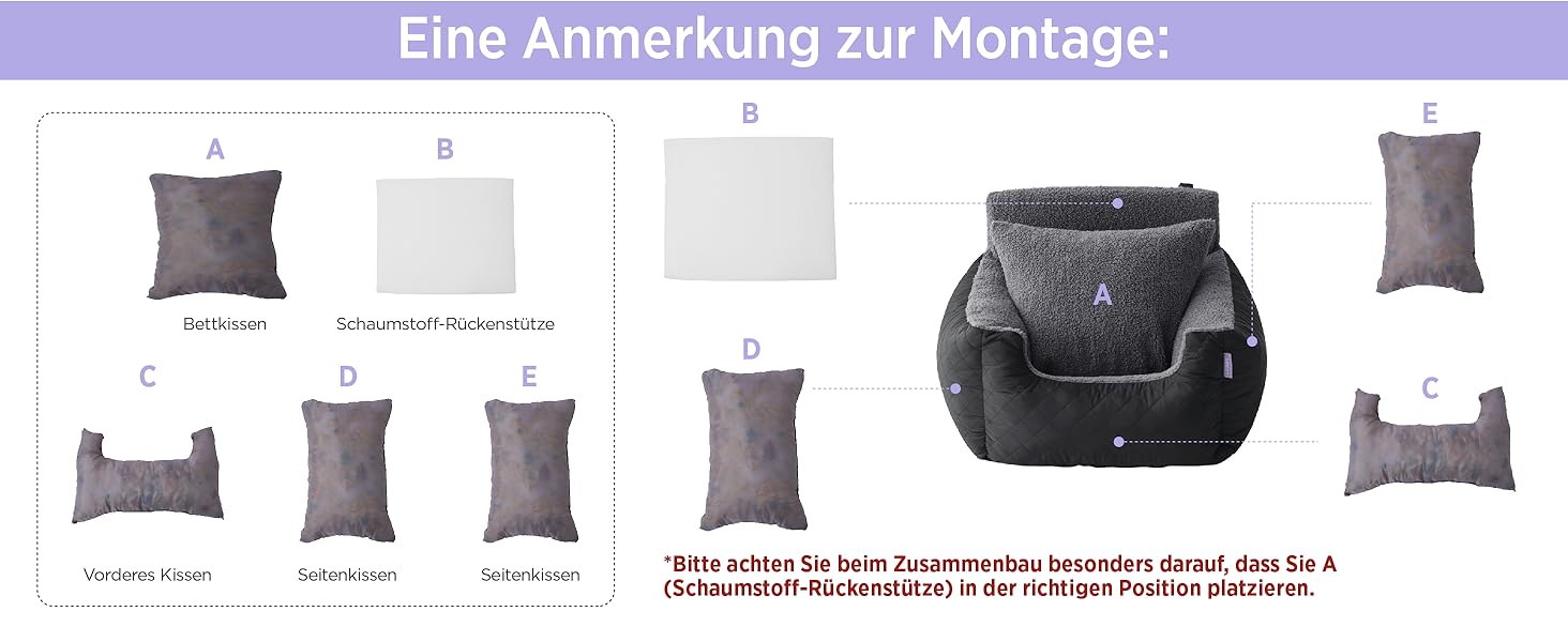 Автокрісло для собак Lesure - сіре, водонепроникне, з поворотком для повіска, для маленьких собак