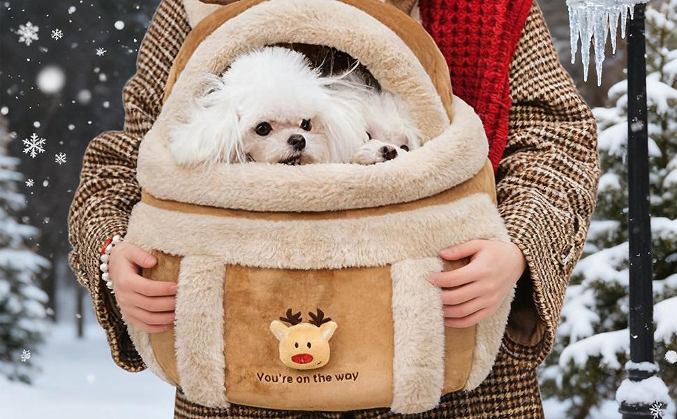 Сумочка для собак - переноска для маленьких собак | Зимова переноска для цуценят | Для подорожей, прогулянок, активного відпочинку, літака, кемпінгу, дому, зими, маленьких собак