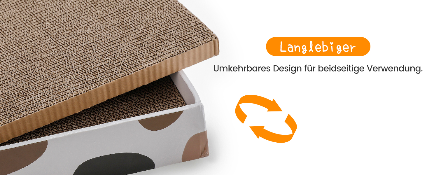 Набір з 3 кігтеточок для котів Happy Hachi з котячою м'ятою, міцний двосторонній когтеточний борд, ліжко, меблі для захисту