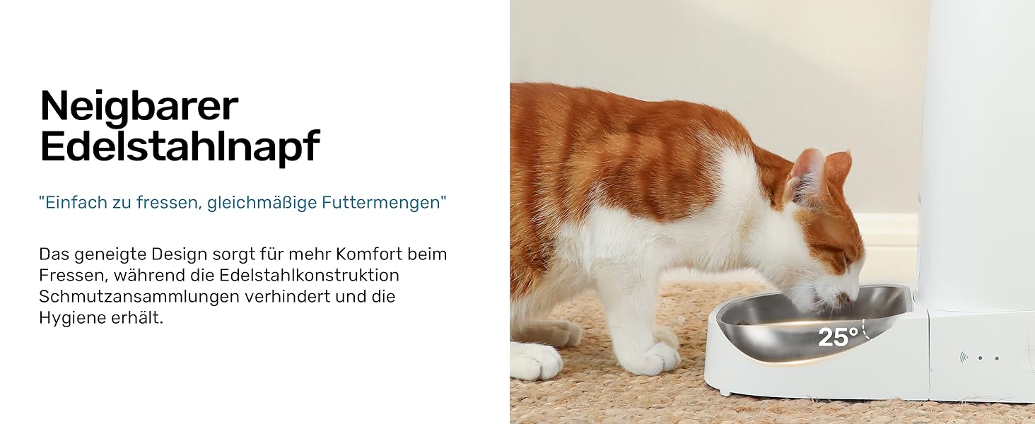 Автоматичний годівниця для котів та собак FUKUMARU з камерою 1080P, WiFi, сенсором рівня корму та нічним баченням