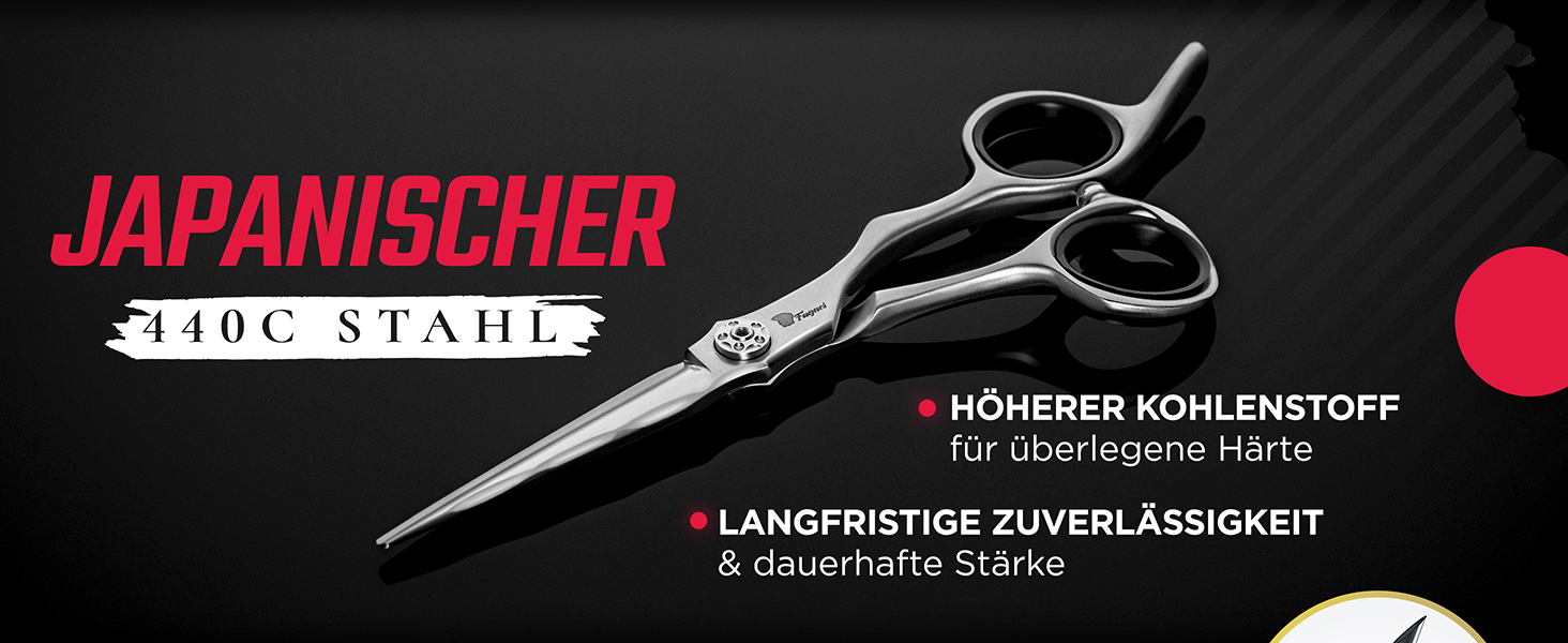 Професійна фризьорська ножиці Fagaci 6 дюймів з японської сталі для точного зрізу волосся, ножиці для волосся з лезами гострого як бритва, довговічні