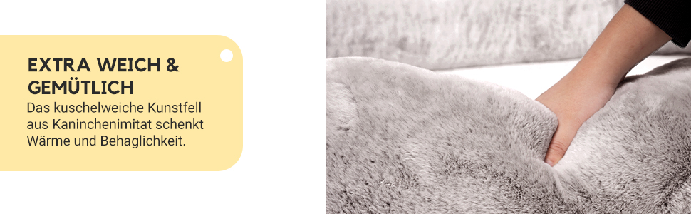 Крісло-ліжко для собак великих порід та людей, 180x114x35,6 см, з штучним хутром, ковдрою та подушкою, FURRYFECTION