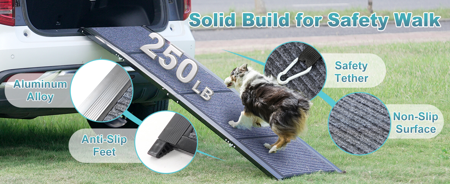 Східці для собак у автомобіль Meulbaty: 180 см x 51 см, складані, антиковзні, для собак до 113 кг