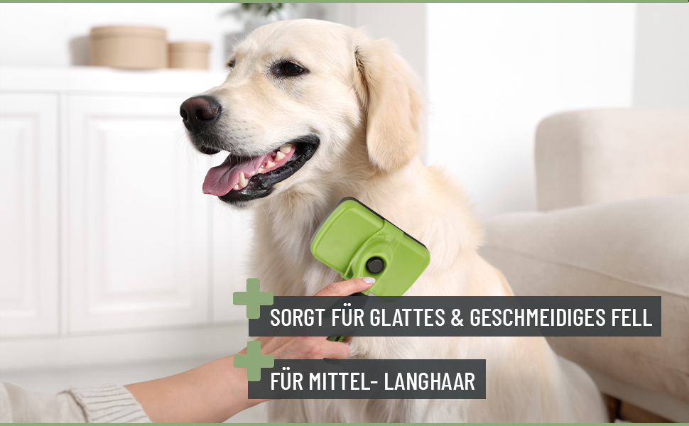 Буршляк для собак та котів ReaVET - самоочисна щітка для вичісування шерсті, для довгошерстих тварин