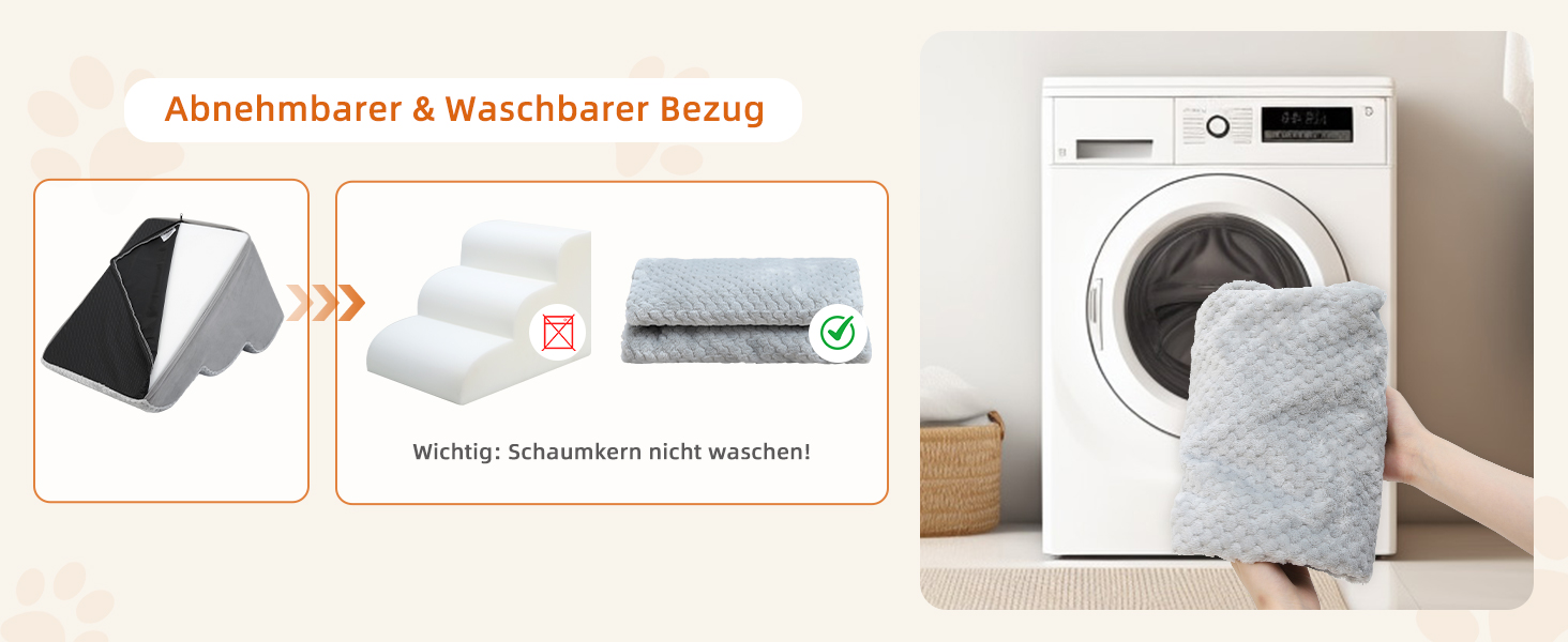 Східці для собак KSIIA, 3 сходинки, 40 см, сірі. Ідеально для маленьких собак та котів, підходить для ліжка, дивану, софи та авто. Розміри: 40x57x40 см