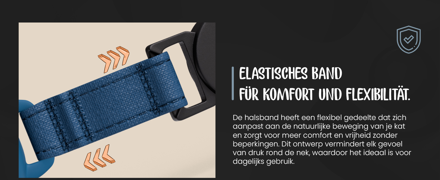 Нашийник для котів KittyTag з аксесуарами, сумісний з Apple Airtag, світловідбиваючий та світосвітний, GPS, захист від задушення, регульований (темно-синій)