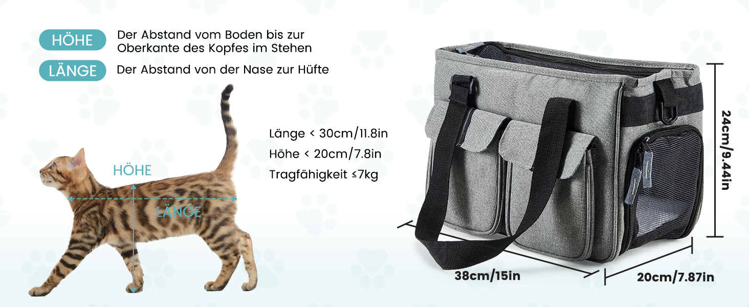 Транспортна переноска для котів та собак Happy Hachi, складана, з регульованим плечовим ременем, з м'якою оббивкою, для авіаперельотів, туристична переноска