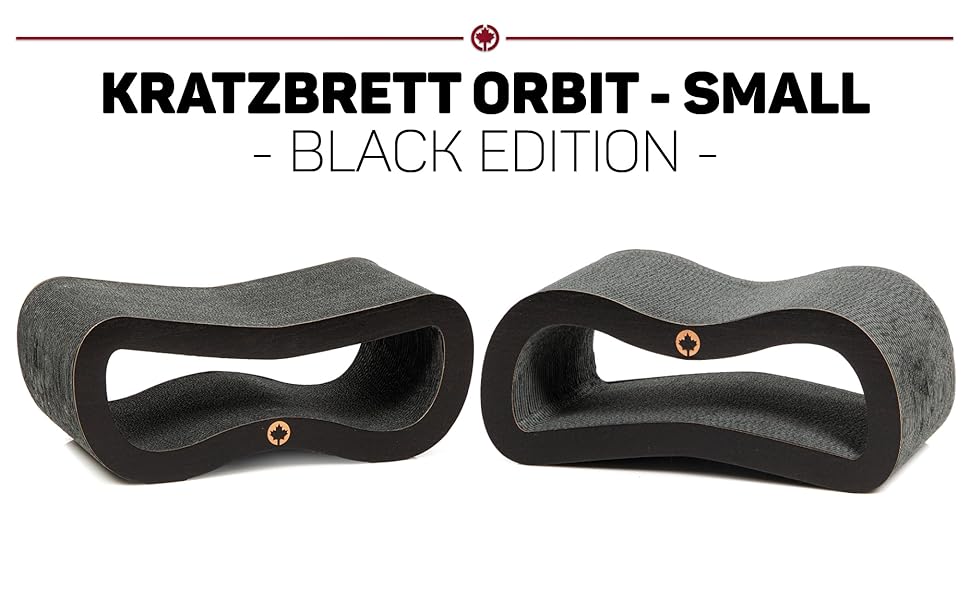 Котячий будиночок Kratzbrett Orbit Petite - когтеточка для котів, лежанка, чорний