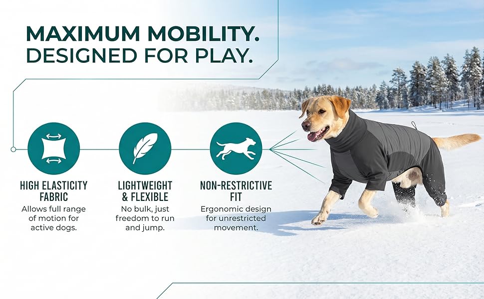 Водонепроникний теплий зимовий одяг для собак, вітронепроникний костюм для собак середніх та великих порід, одяг для собак з отвором для шлейки – сірий (XL)