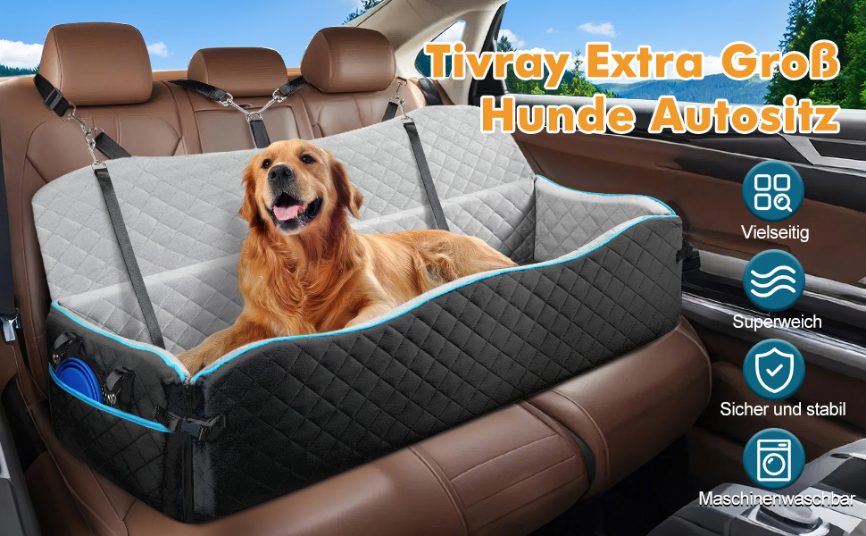 Автокрісло для собак - переноска для маленьких собак до 20 кг з ременем безпеки, чорно-сіре, для подорожей